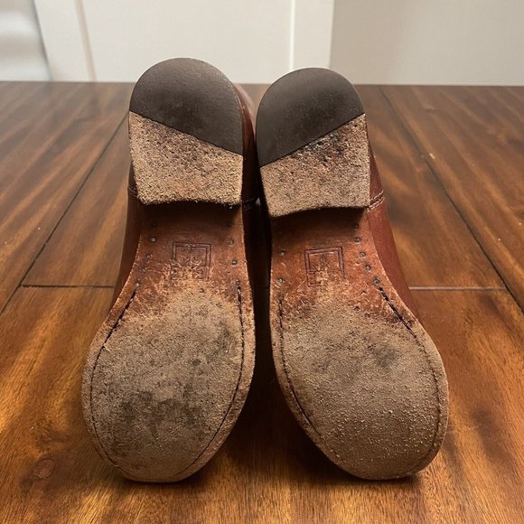 Frye Melissa Tab Red Brown Leather Tall Knee High Riding Boots Women's 6 - Picture 7 of 8